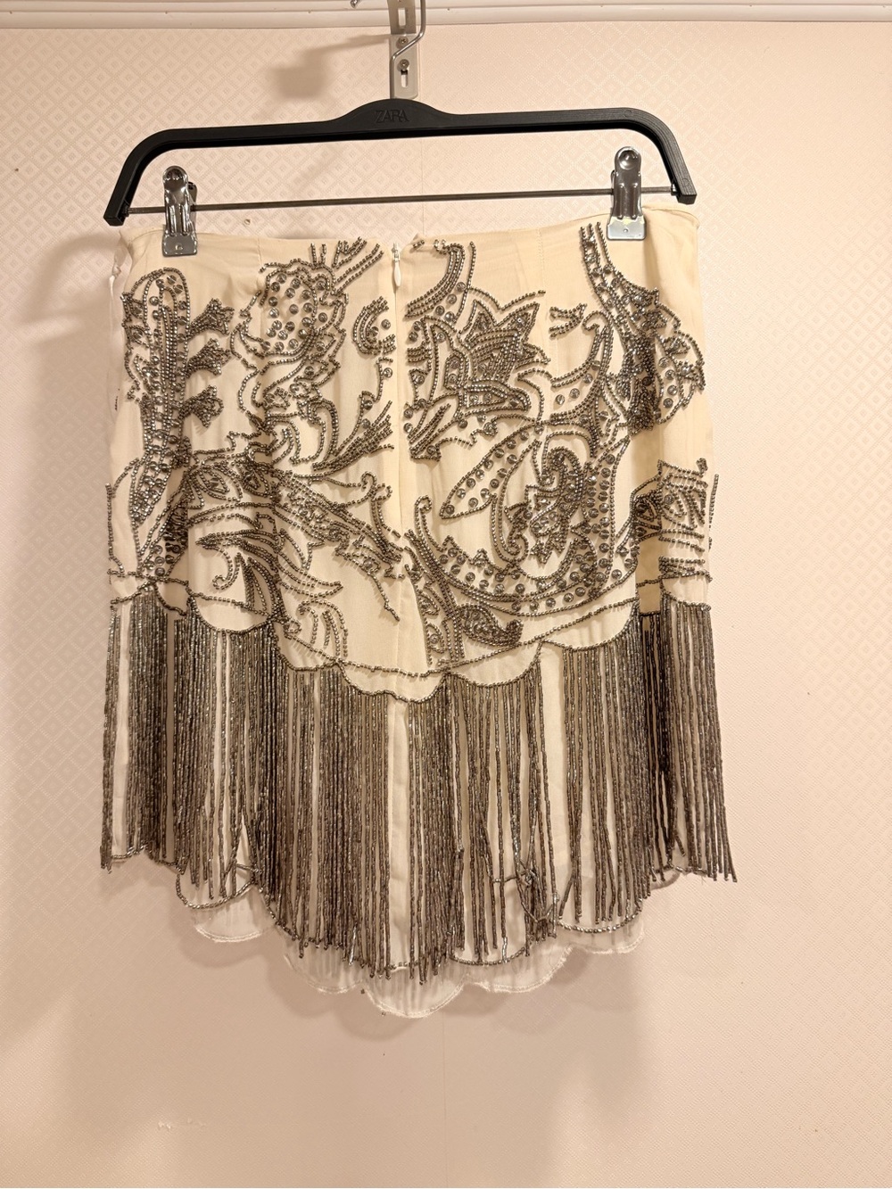 Free People Embellished Fringe Mini Skirt Sample Approx. Size S - Picture 3 of 8